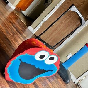 Vintage Cookie Monster Rolling suitcase